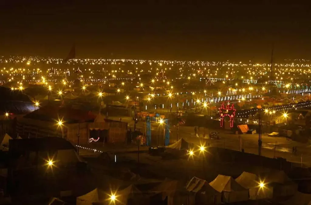 Maha Kumbh Mela 2025 Night View