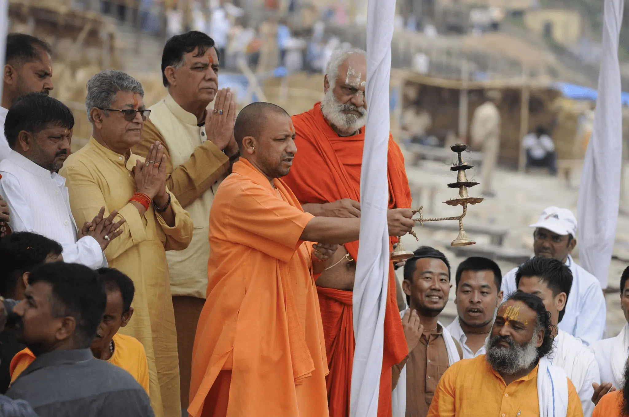 CM Yogi Saryu Ghat Aarti